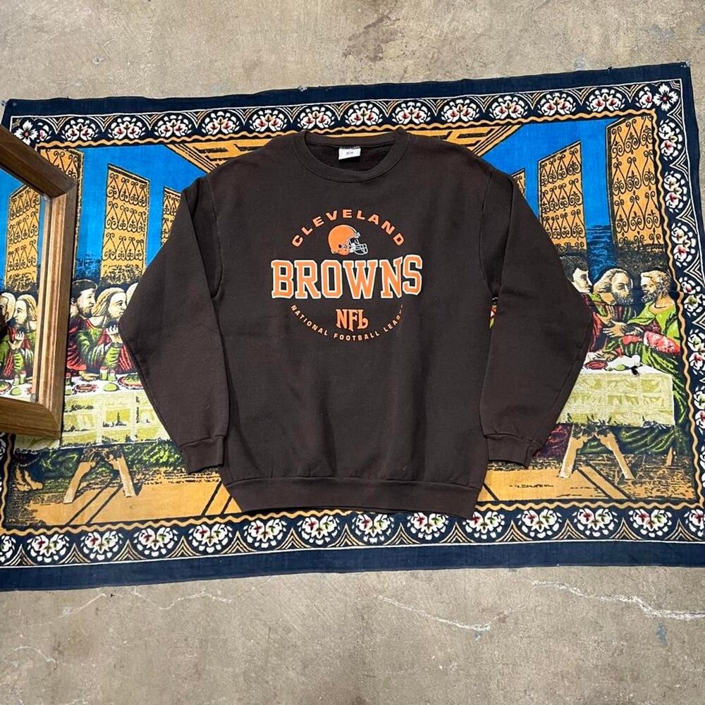 Vintage Cleveland browns sweatshirt Size large nfl team apparel sportswear